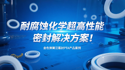 金色彈簧泛塞封PTA產(chǎn)品案例 ? 耐腐蝕化學(xué)超高性能密封解決方案！?