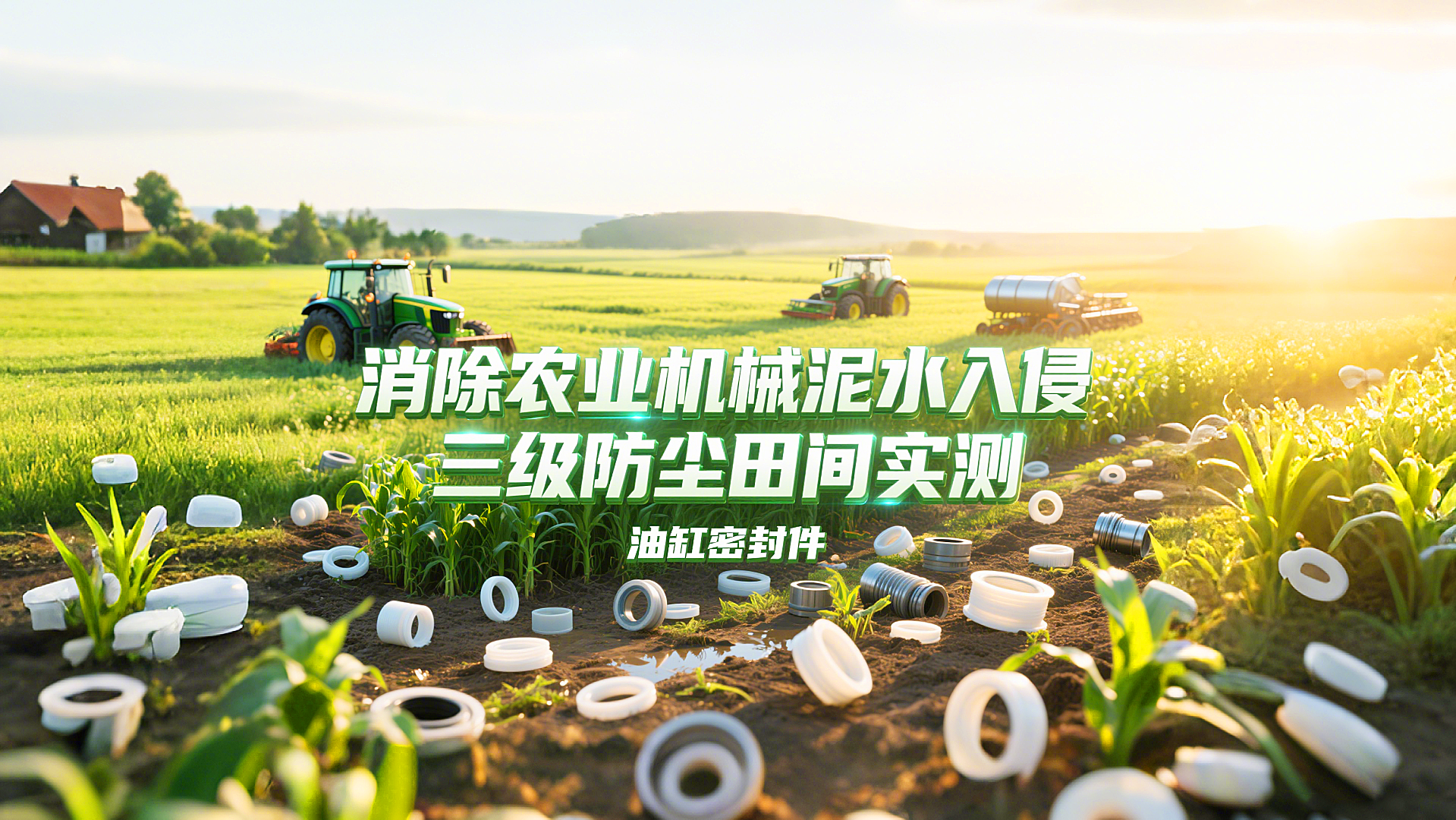 消除農(nóng)業(yè)機(jī)械泥水入侵！三級防塵<i style='color:red'>油缸密封件</i>田間實測通過