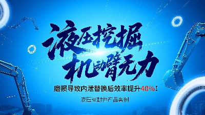 產(chǎn)品案例 ? 液壓挖掘機(jī)動臂無力？密封圈磨損導(dǎo)致內(nèi)泄，替換后效率提升40%！